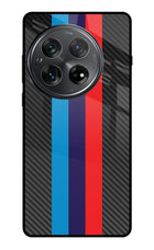BMW Stripes Pattern Oneplus 12 Glass Case