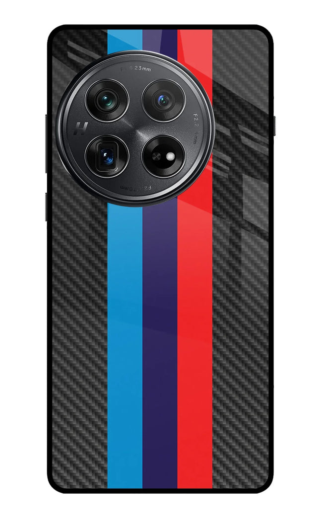 BMW Stripes Pattern Oneplus 12 Glass Case