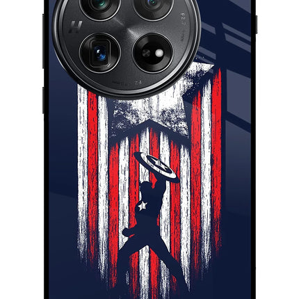 Captain America Marvel Art Oneplus 12 Glass Case