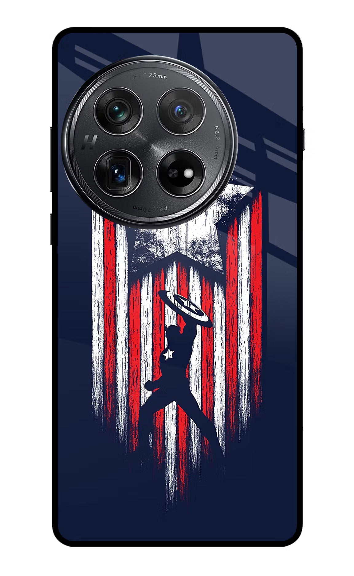 Captain America Marvel Art Oneplus 12 Glass Case Back Cover by Casekaro