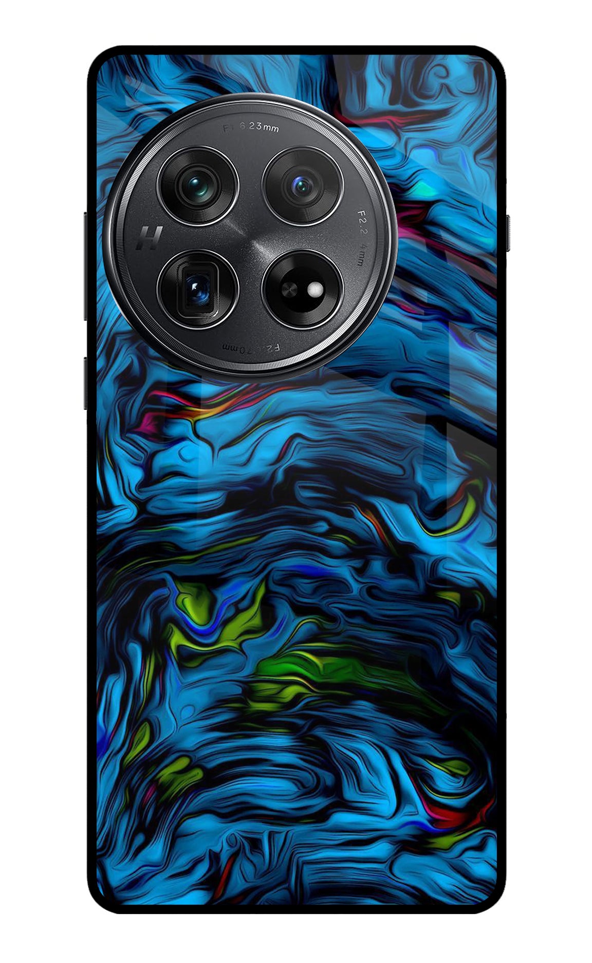 Dark Blue Abstract Oneplus 12 Back Cover