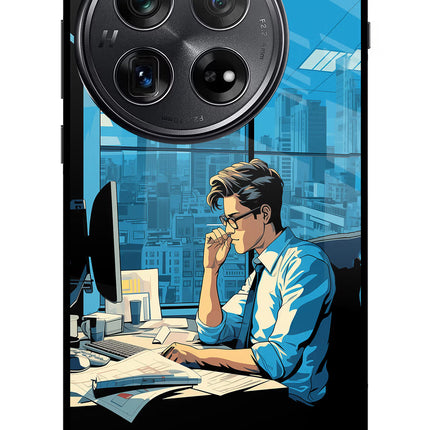 Focused Hustler (AI Generated) Oneplus 12 Glass Case