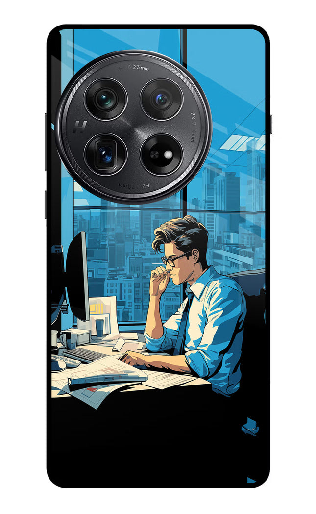 Focused Hustler (AI Generated) Oneplus 12 Glass Case