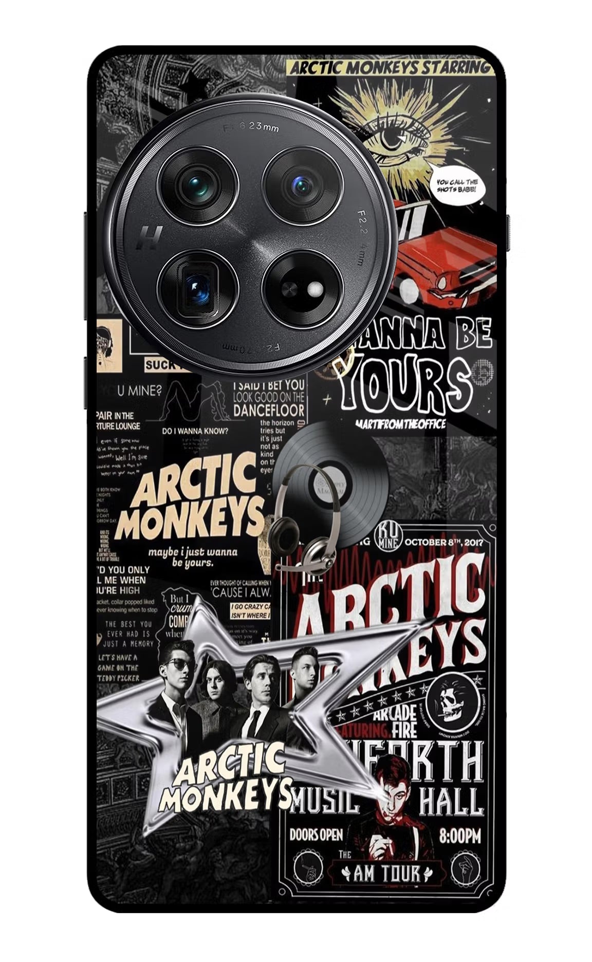 Arctic Monkeys Oneplus 12 Glass Case Back Cover by Casekaro
