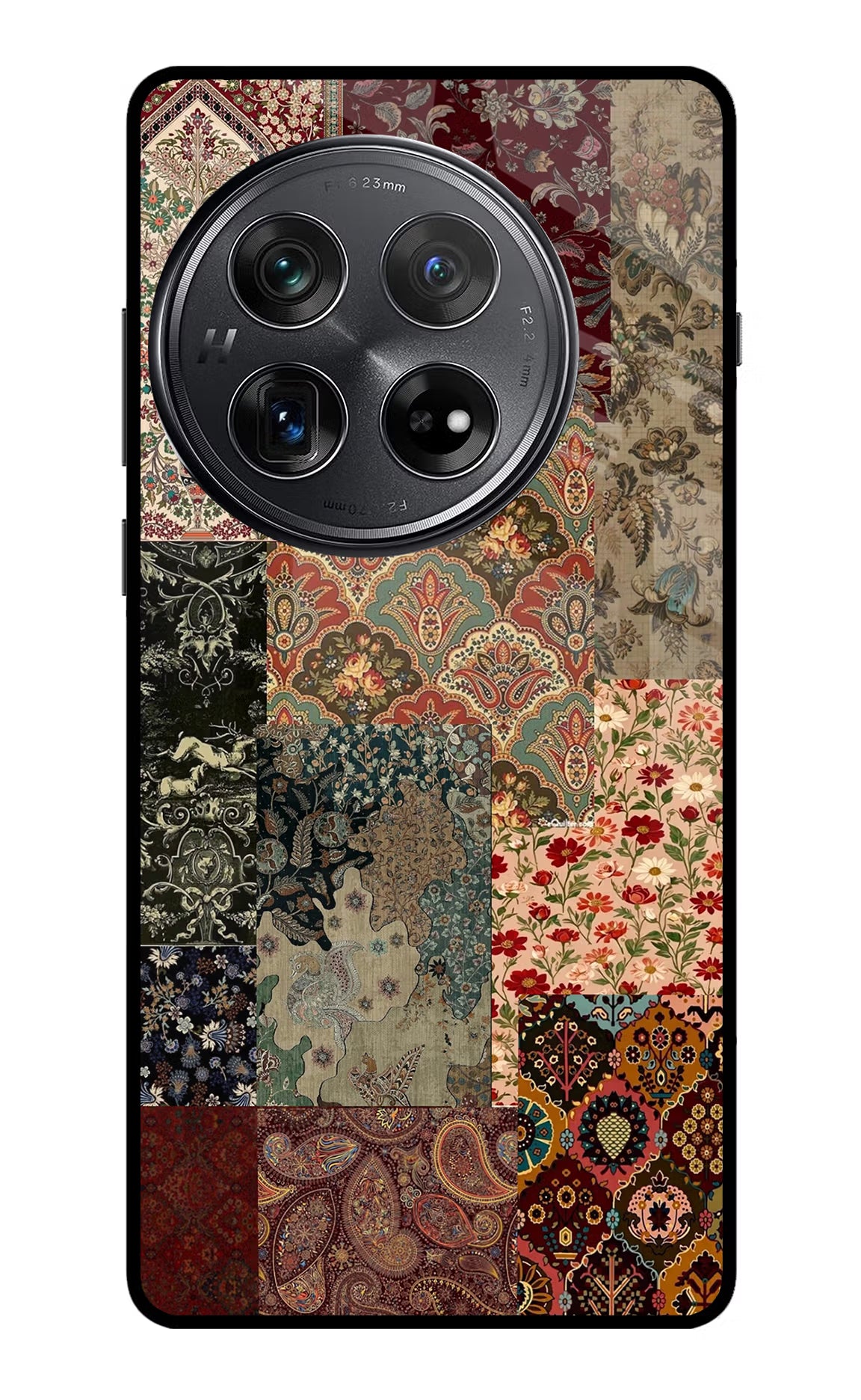 Desi Print Oneplus 12 Glass Case Back Cover by Casekaro