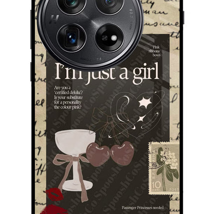 I am just a girl Oneplus 12 Glass Case