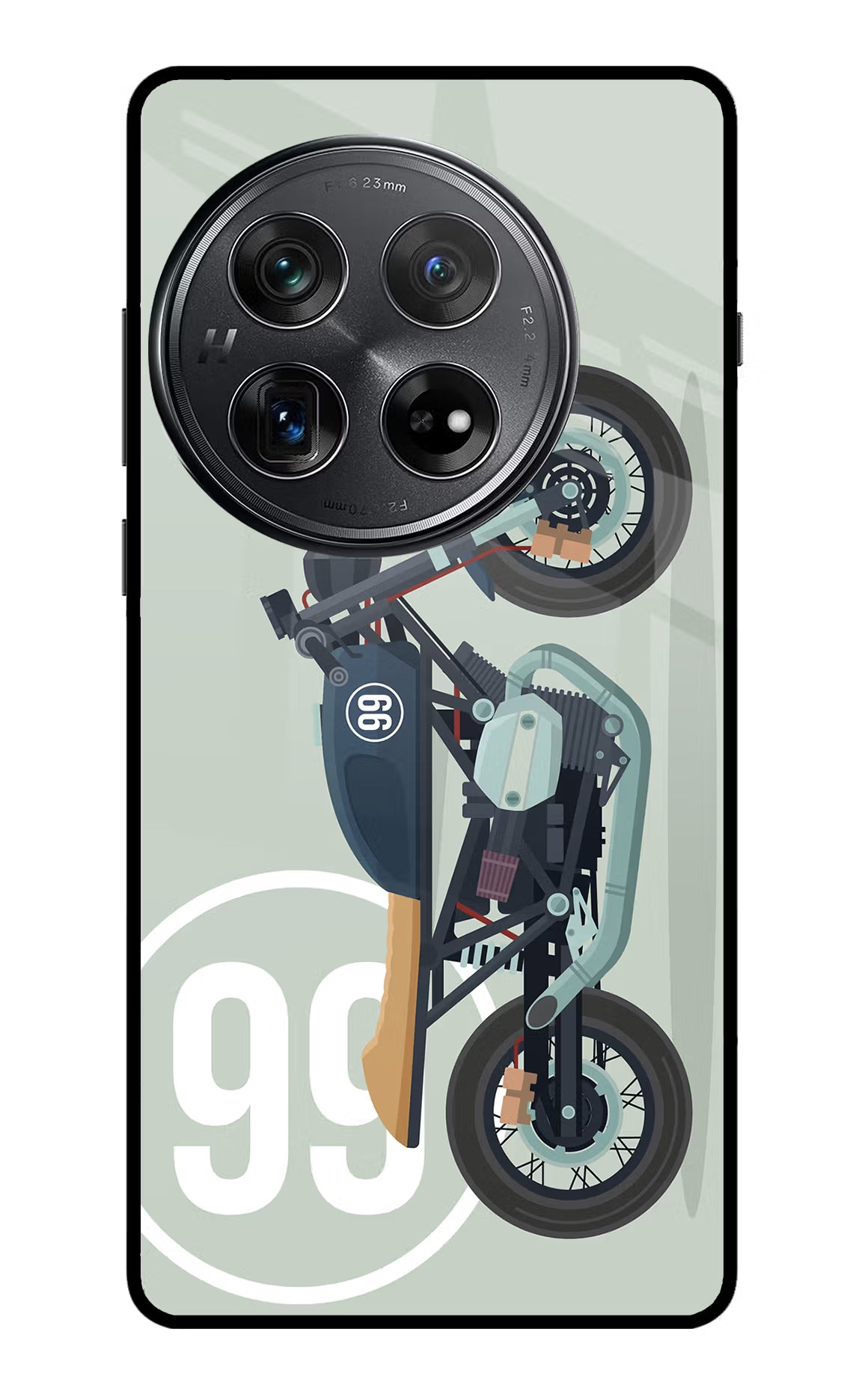 Classic Cafe Racer 99 Oneplus 12 Glass Case Back Cover by Casekaro