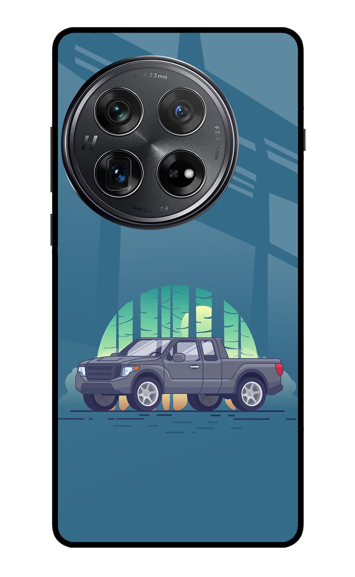 Retro Garage Vibe Oneplus 12 Glass Case Back Cover by Casekaro