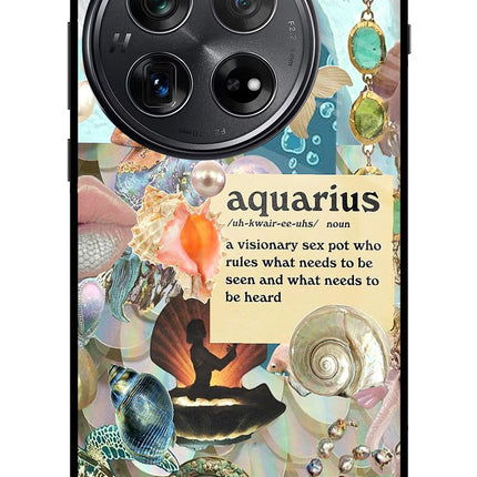 Aquarius Zodiac Oneplus 12 Glass Case