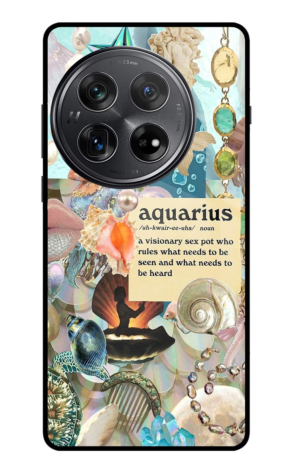Aquarius Zodiac Oneplus 12 Glass Case Back Cover by Casekaro