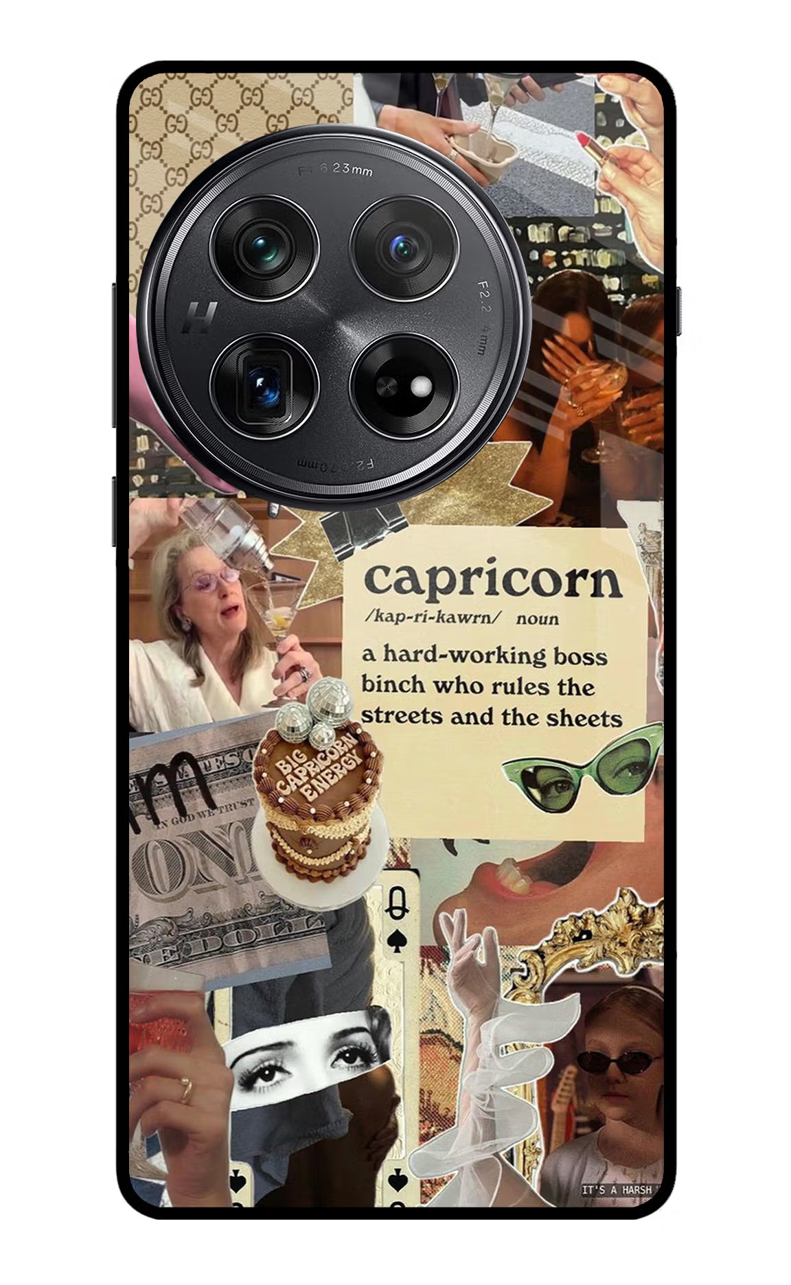 Capricorn Zodiac Oneplus 12 Glass Case Back Cover by Casekaro