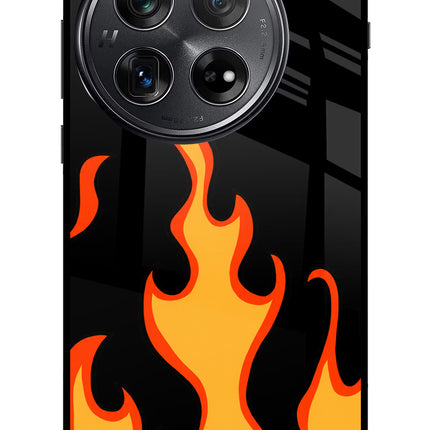 Fired Up – Black Oneplus 12 Glass Case