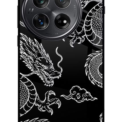 Twin Dragons Oneplus 12 Glass Case
