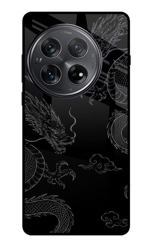 Twin Dragons Oneplus 12 Glass Case
