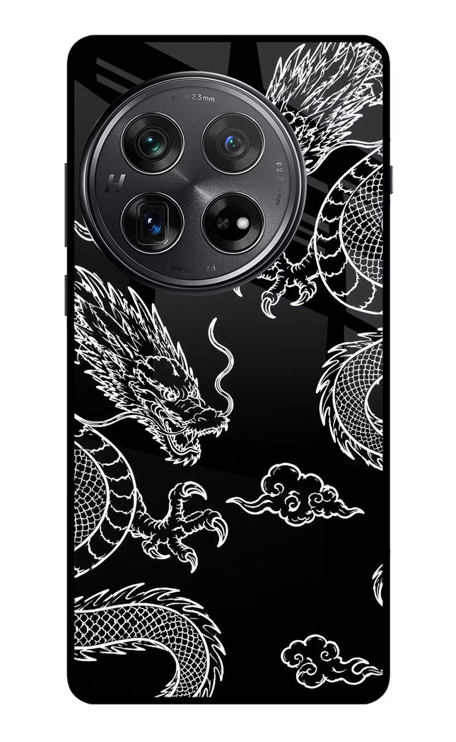 Twin Dragons Oneplus 12 Glass Case
