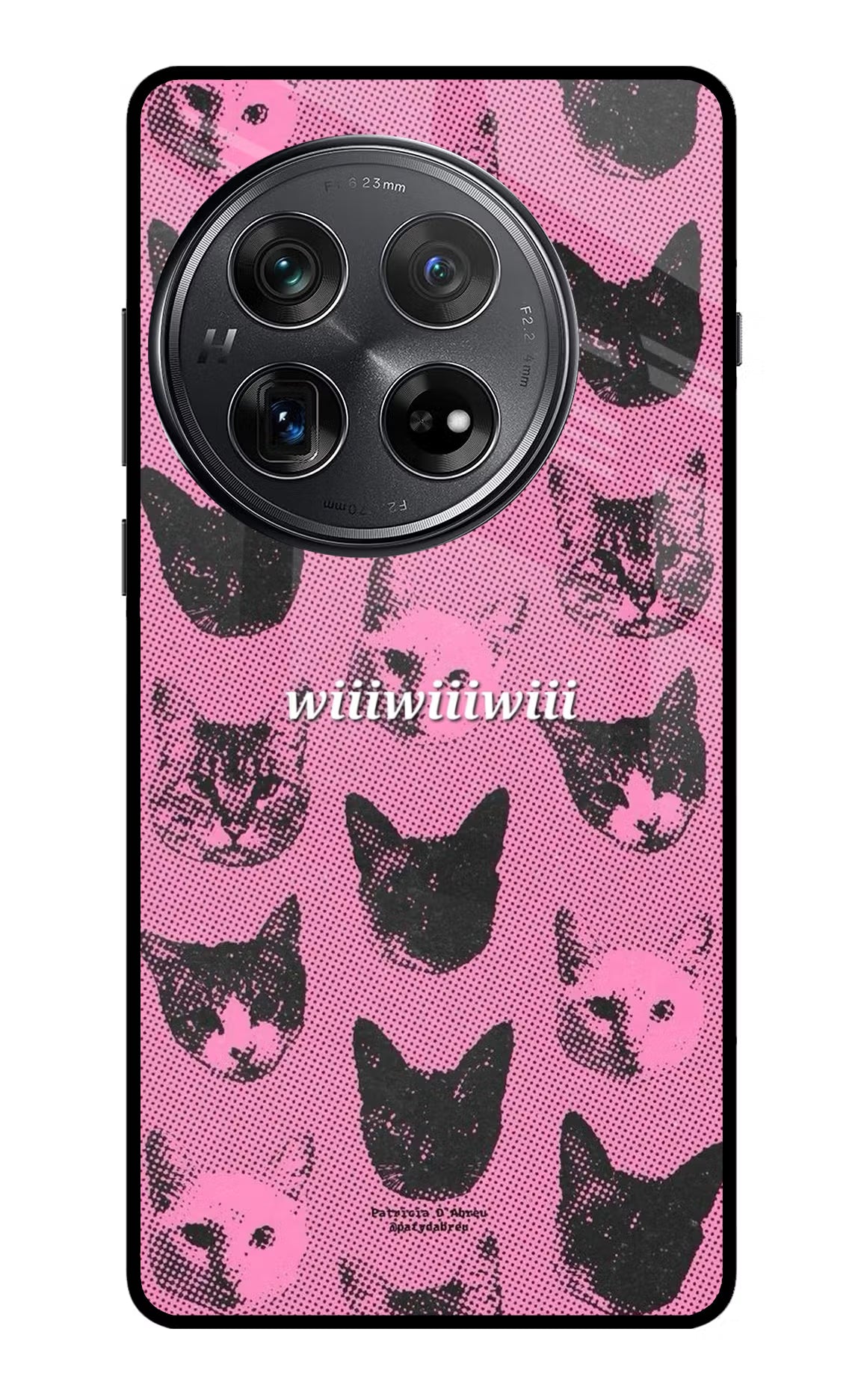 Pink Cats Oneplus 12 Glass Case