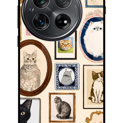 Mirror Cats Oneplus 12 Glass Case