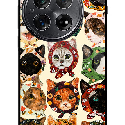 Cool Cat Oneplus 12 Glass Case