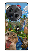 Minecraft Cat Chaos Oneplus 12 Glass Case
