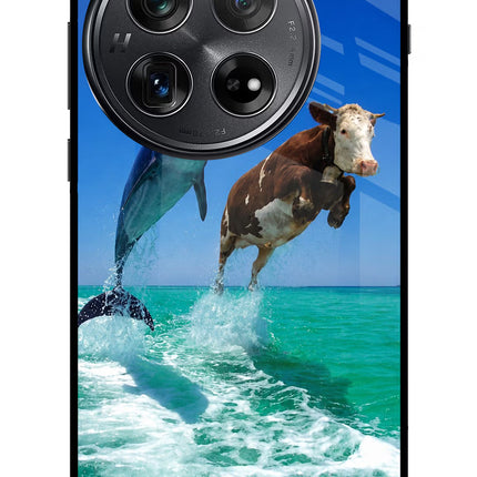 Dolphin vs Cow Oneplus 12 Glass Case