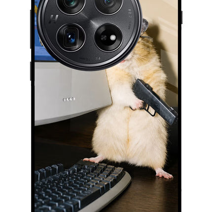 Hacker Hamster Oneplus 12 Glass Case