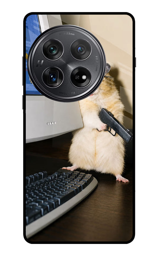 Hacker Hamster Oneplus 12 Glass Case