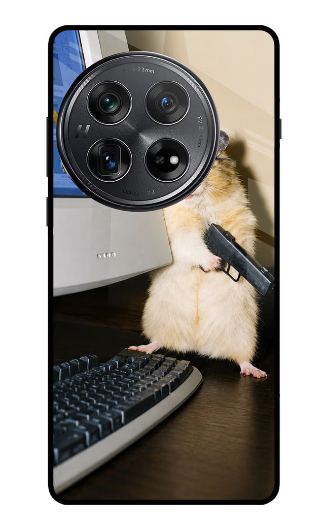 Hacker Hamster Oneplus 12 Glass Case