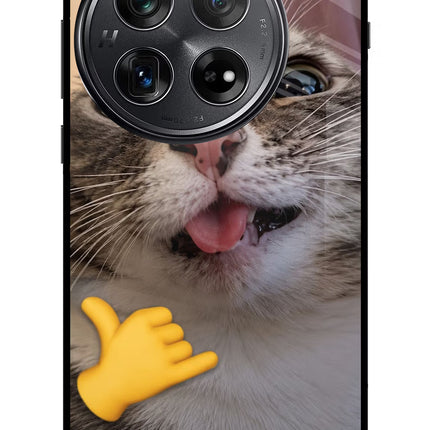 Silly Cat Call Oneplus 12 Glass Case