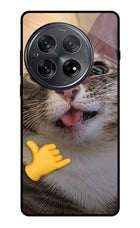 Silly Cat Call Oneplus 12 Glass Case