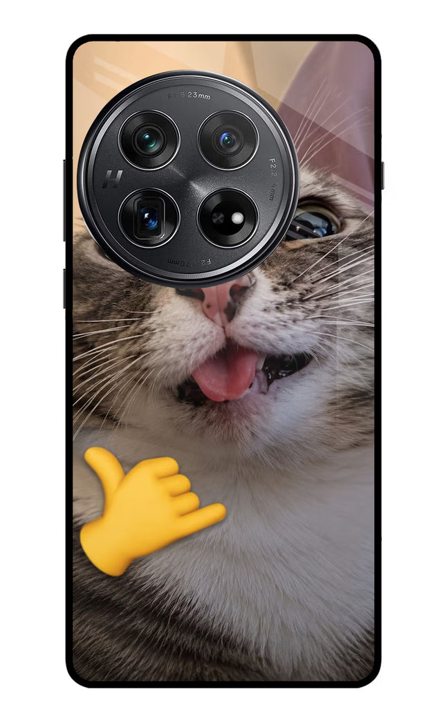 Silly Cat Call Oneplus 12 Glass Case