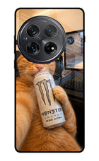 Gamer Cat Energy Oneplus 12 Glass Case