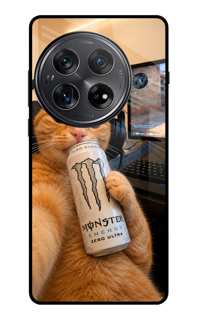 Gamer Cat Energy Oneplus 12 Glass Case