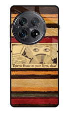 Vinyl Stripes Oneplus 12 Glass Case Back Cover by Casekaro