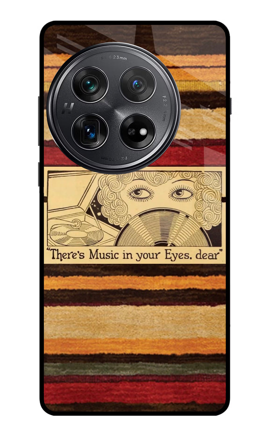 Vinyl Stripes Oneplus 12 Back Cover, Glass case
