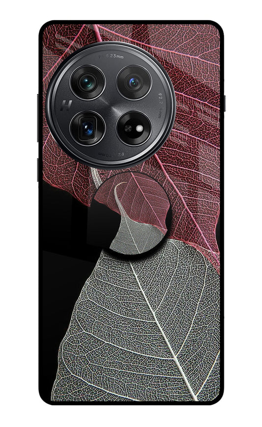 Leaf Pattern Oneplus 12 Glass Case