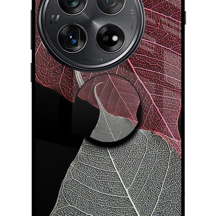 Leaf Pattern Oneplus 12 Glass Case