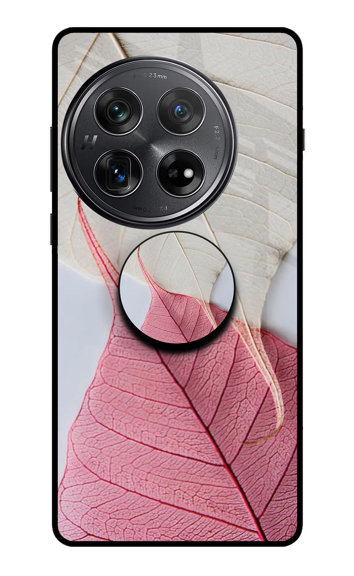 White Pink Leaf Oneplus 12 Pop Case by Casekaro