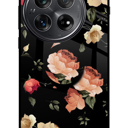 Flowers Oneplus 12 Glass Case