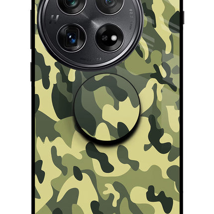 Camouflage Oneplus 12 Glass Case