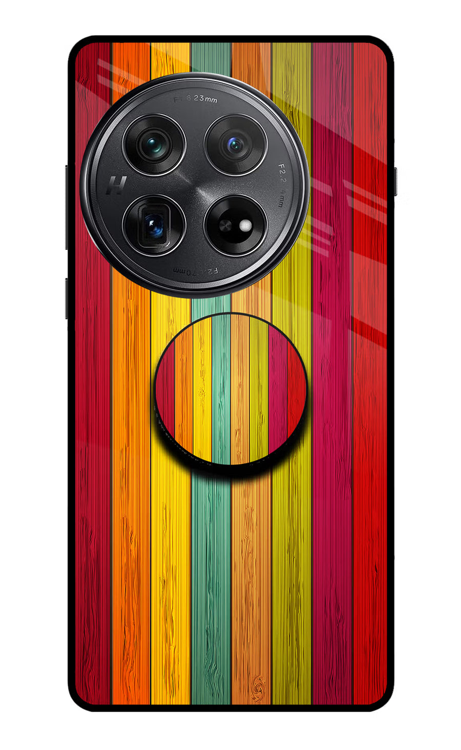 Multicolor Wooden Oneplus 12 Pop Case, Glass case