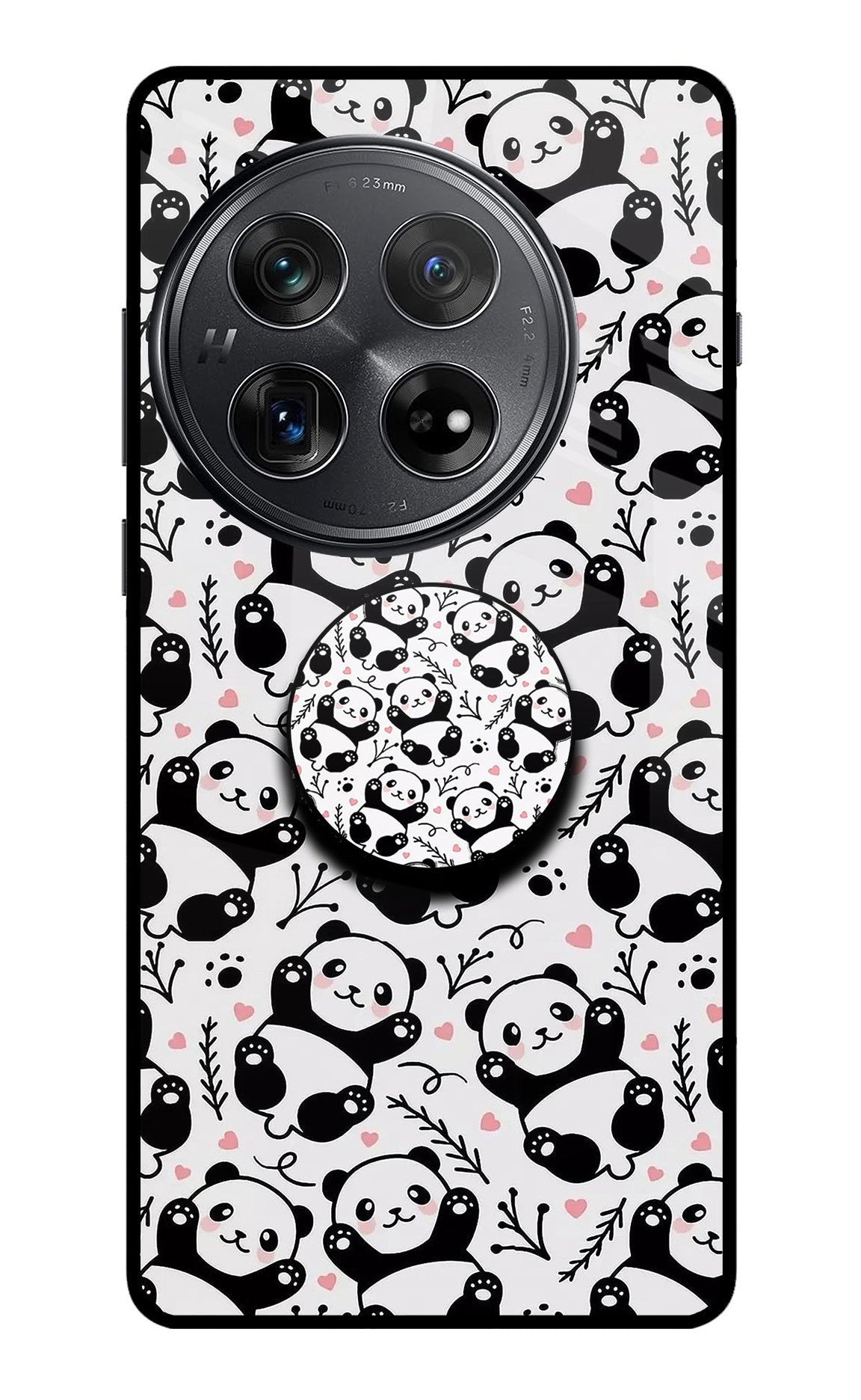 Cute Panda Oneplus 12 Glass Case
