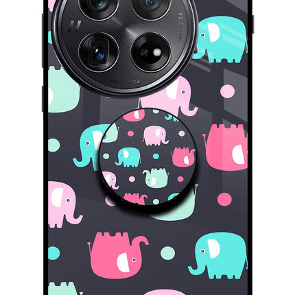 Baby Elephants Oneplus 12 Glass Case