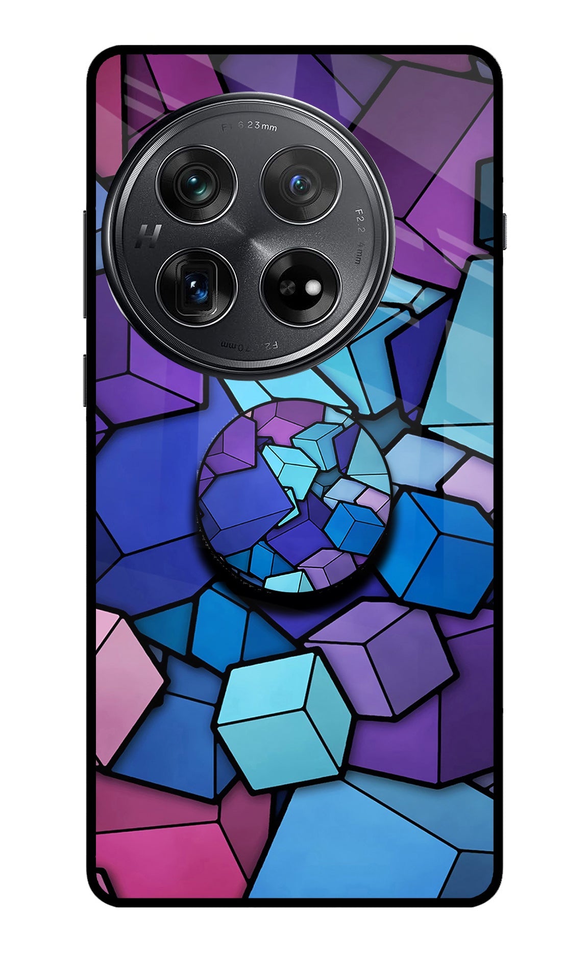 Cubic Abstract Oneplus 12 Glass Case
