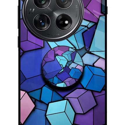 Cubic Abstract Oneplus 12 Glass Case