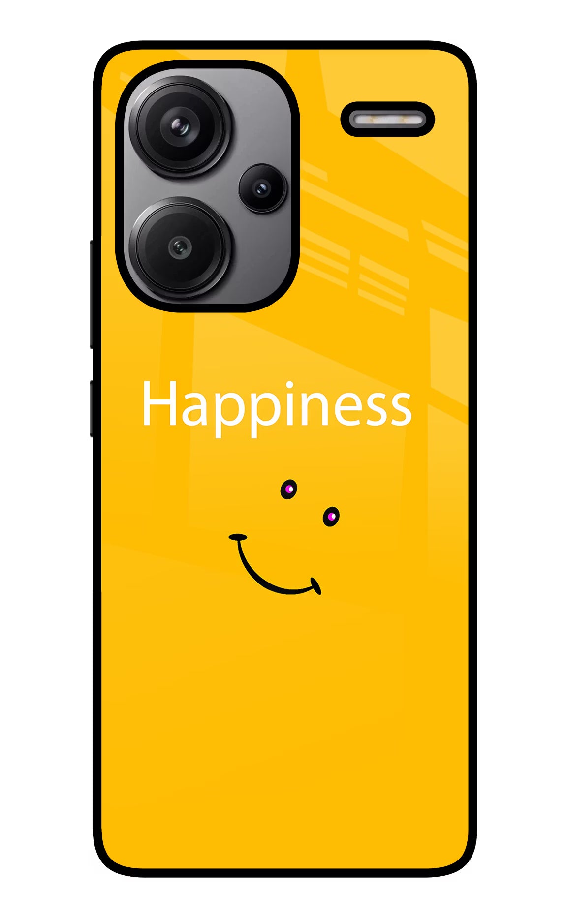 Happiness With Smiley Redmi Note 13 Pro+ 5G Glass Case Back Cover by Casekaro