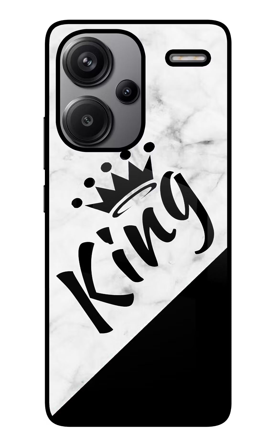 King Redmi Note 13 Pro+ 5G Glass Case Back Cover by Casekaro