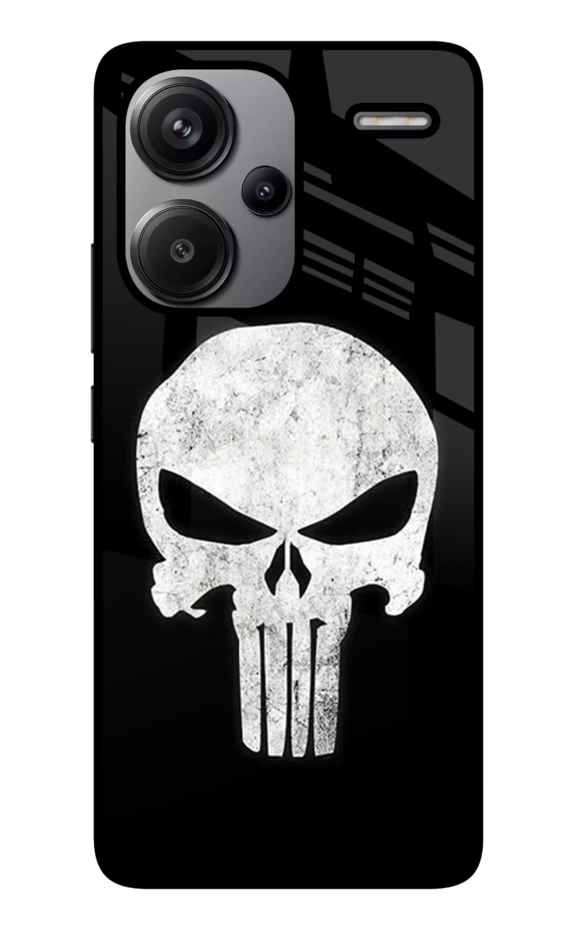 Punisher Skull Redmi Note 13 Pro+ 5G Glass Case Back Cover by Casekaro