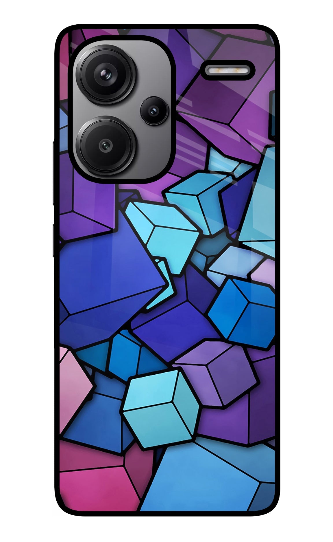 Cubic Abstract Redmi Note 13 Pro+ 5G Glass Case