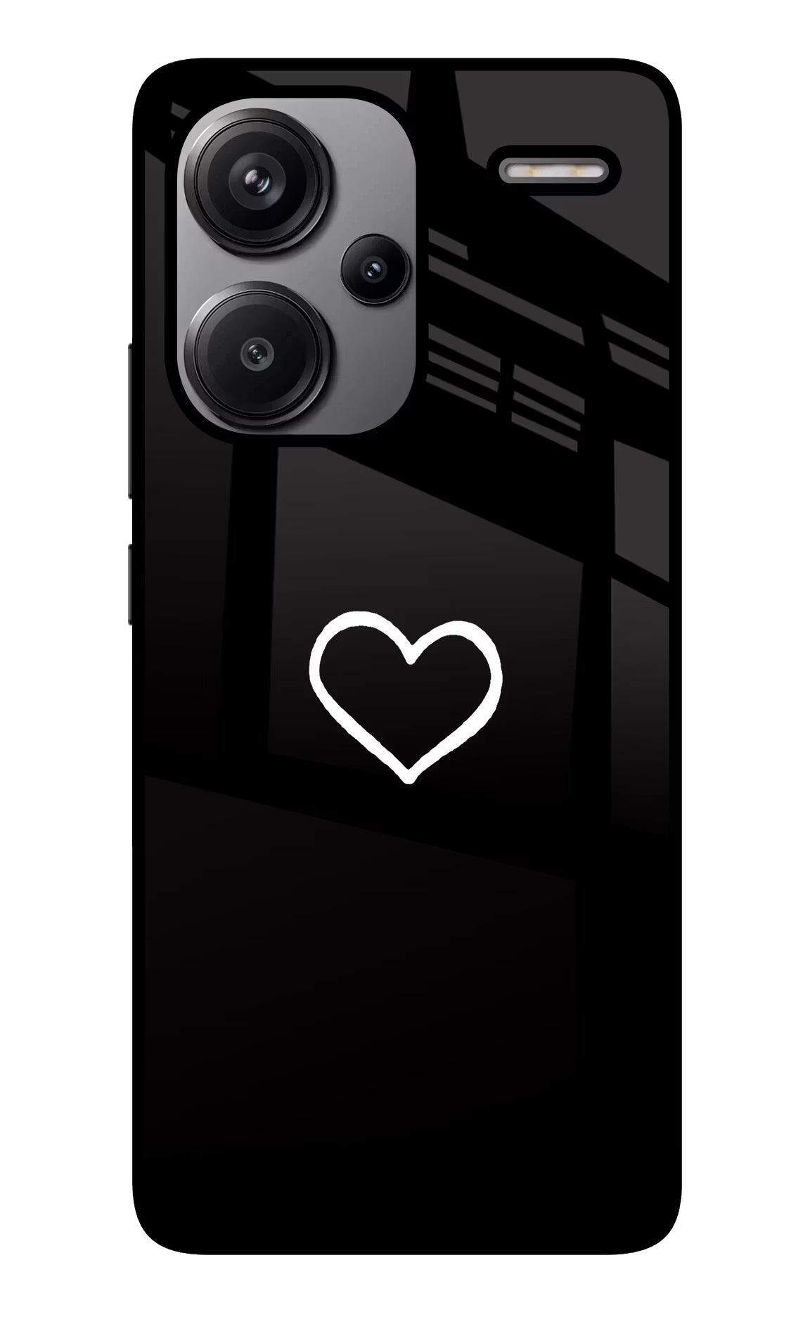 Heart Redmi Note 13 Pro+ 5G Glass Case Back Cover by Casekaro