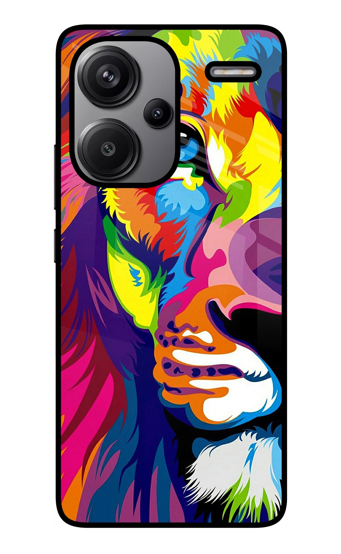 Lion Half Face Redmi Note 13 Pro+ 5G Back Cover